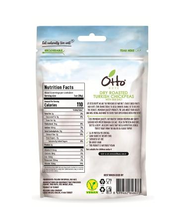 Otto Nuts - Dry Roasted Turkish Chickpeas with Sea Salt | Non-GMO Vegan Snack | High Protein 5.5 OZ Resealable Bag - Buy Online on GoSupps.com