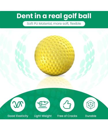 16-Pcs Colored Foam Practice Golf Balls for Indoor & Outdoor Use - Realistic Feel, Limited Flight - Perfect for Backyard, Kids - Includes Resealable Bag - 4 Colors - Buy Online on GoSupps.com