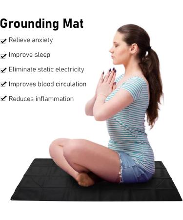 Horoper Ultra-Ro e Earthmatt - Grounded PU Leather Mat with 16.4 ft Cable for Anxiety Relief & Health Improvement - Black - Buy Online on GoSupps.com