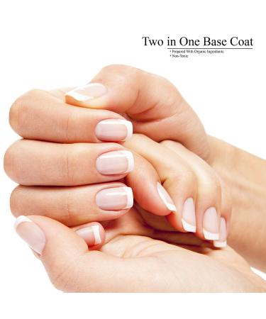 Karma Organic 2 in 1 Base Coat and Top Coat Nail Polish - Non-Toxic Vegan Formula for Long-Lasting Strength and Shine (0.43 FL oz) - Buy Online on GoSupps.com