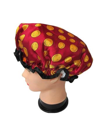 Quanchen Waterproof Shower Cap for Women - Reusable Double Layer Bath Cap for Spa, Home, Hotel, and Salon Use - Buy Online on GoSupps.com
