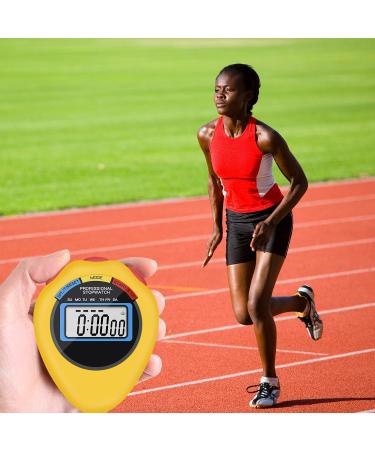 6 Pack Multi-Function Electronic Sport Stopwatch Timer - Large Display with Date, Time & Alarm - Ideal for Coaches & Referees - Yellow - Buy Online on GoSupps.com