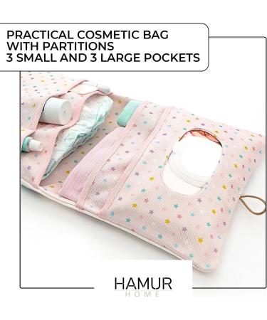 HAMUR Home Warling Pack Organizer & Cosmetic Pack 2-in-1 | Small Diaper Bag for On-the-Go Mamas | Elephant Design - Ideal Baby Organizer for Diapers Cream & Cloths - Buy Online on GoSupps.com
