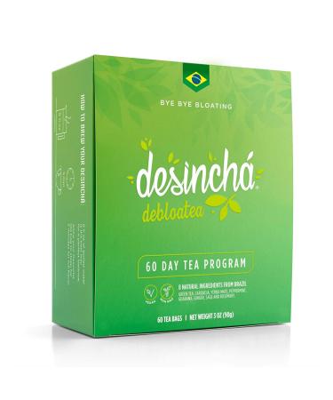 Desincha Tea - Debloatea I Ginger & Peppermint I May Increase Energy, Supports Mental Focus & Metabolic Health I Helps Improve Digestion & May Reduce Bloating I 8 Natural Ingredients I 60 Day Supply Peppermint 60 Count (Pa…