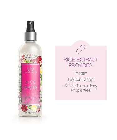 Hairfinity Rice Water Hair Mist - Growth Formula for Damaged, Curly & Dry Hair - 8oz, SiliconeSulfate Free - Buy Online on GoSupps.com