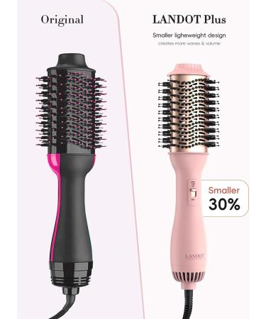 Hot Air Brush 2.0 - One-Step Hair Dryer Styler and Volumizer for Drying, Straightening, Curling - Pink - Buy Online on GoSupps.com