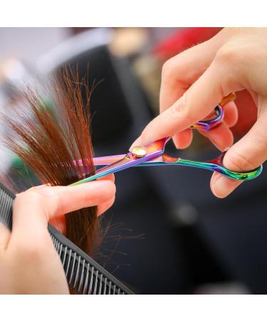 13Pcs Scissors Hair Hairdressing Professional Shears Set Thinning Cutting Clip Comb Stainless Steel Cut Pouch Kit Salon Barber Women Men Kids Black (Purple) - Buy Online on GoSupps.com