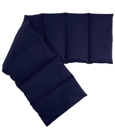 Rapeseed pillow 75x20cm large 8-chamber dark blue - heat pad grain pillow