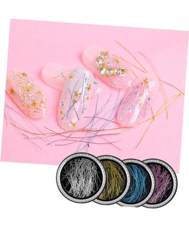 Healeved 16 Boxes Nail Art Decorations Manicure Metal Wire Nail Wire Nail Art Threads Manicure Threads Nail Ornaments Nail Threads Manicure Metal Threads Nail Art Accessory Charm Alloy Line - Buy Online on GoSupps.com