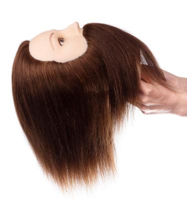 Stancia Male Mannequin Head 14 with 100% Human Hair - Dark Brown | Barber & Hairdresser Training Doll for Styling Practice - Buy Online on GoSupps.com