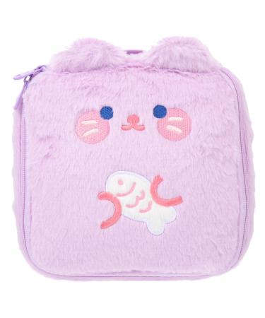 Healeved plush storage bag for girls Matt bag Pad bag Small multifunctional pocket ladies tie Bag women bands Storage bag Time Pocket Small 18.5x18.5x6.5cm