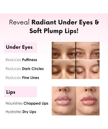 Hydrating Eye and Lip Mask Set - 28 Pcs for Dark Circles, Puffiness, and Dry Lips - Buy Online on GoSupps.com