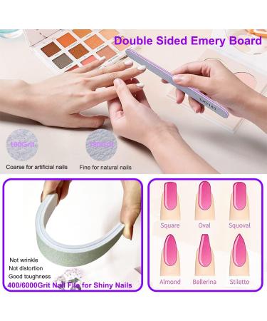 Professional 11Pcs Nail File and Buffer Set with Cuticle Nipper and Pusher - Manicure Tool Kit for Shiny Nails - Buy Online on GoSupps.com