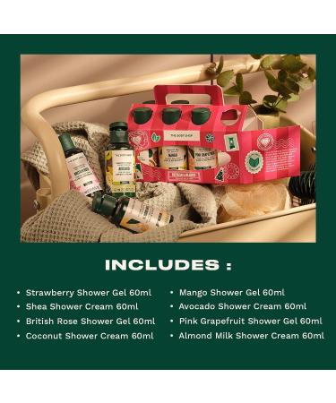 The Body Shop Refresh & Rejoice Shower Gels Gift Set - 8 Vegan Shower Creams & Gels - Buy Online on GoSupps.com