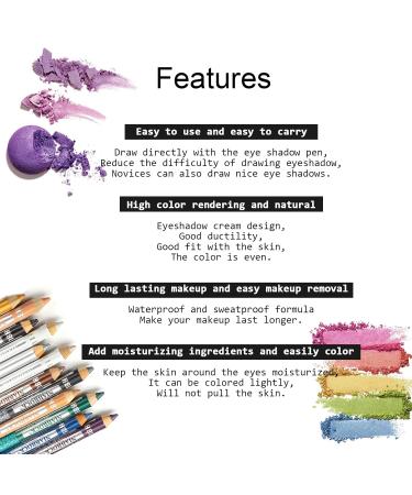 Buy Mimore 12 Color Eyeshadow Pencil Set - Glitter Waterproof Eyeliner & Luminous Shadow Stick - Professional Makeup for Stunning Eyes - Buy Online on GoSupps.com