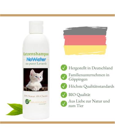 Cat Shampoo No Water | Bio Gentle Care for Sensitive Cats | 250ml Lavaerde - Rinse-Free Formula for Water-Shy Cats - Buy Online on GoSupps.com