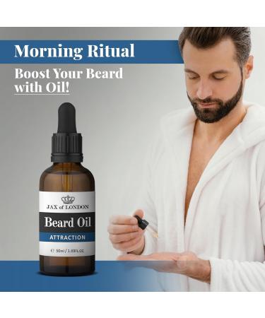Jax of London Attraction Beard Oil for Men 50ml Beard care oil beard growth oil for Men Consists of Vitamin E Avocado oil Almond oil Jojoba oil Luxury scented beard oil Men s Cologne fragrance Attraction 50.00 ml (Pack of 2) - Buy Online on GoSupps.com