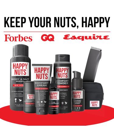 HAPPY NUTS Comfort Cream Deodorant for Men - Aluminum-Free Anti-Chafing & Sweat Defense Odor Control for Men's Private Parts - 2.25 oz (Original - Buy Online on GoSupps.com