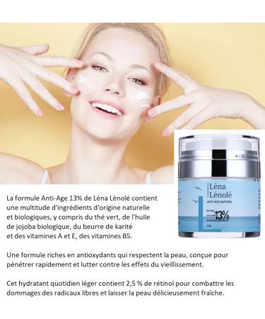 L NA L NOL - Anti-Wrinkle Cream for Women & Men - Anti-Aging & Dark Circles - Hyaluronic Acid - Retinol Collagen Vitamin C Plants - All Skin Types - 100% Natural and Vegan - Highly Concentrated (13%) - Buy Online on GoSupps.com