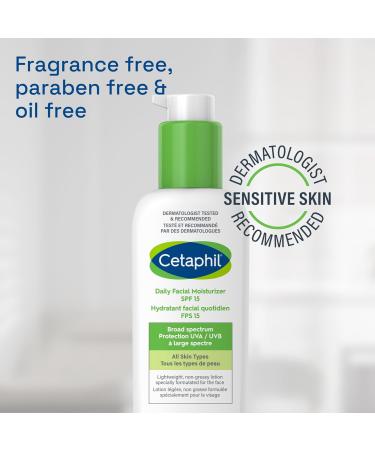 Cetaphil Daily Facial Moisturizer SPF 15 | Lightweight Face Moisturizer with Broad Spectrum Protection | Oil Fragrance and Paraben Free | Non-Comedogenic | Dermatologist Recommended | 120ml SPF 15 Daily Facial Moisturizer - Buy Online on GoSupps.com