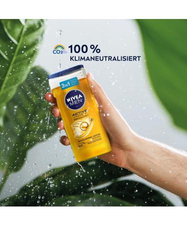 Buy Nivea Men Active Energy Shower Gel (250 ml) - pH-Friendly Caffeine Infused 24h Freshness for Body Face & Hair - Men's Shower Gel (1 Pack) - Buy Online on GoSupps.com