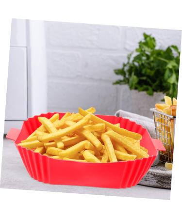 CIYODO Air Fryer Pan Silicone Pans for Baking Wax Paper Non Stick Silicone Mat for Air Fryer Washable Bread Red 24X19.5X5CM - Buy Online on GoSupps.com
