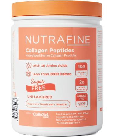 Nutrafine Bovine Collagen Powder Hydrolyzed Bovine Collagen Peptide 100 natural 300 grams For adults Sugarfree - Buy Online on GoSupps.com