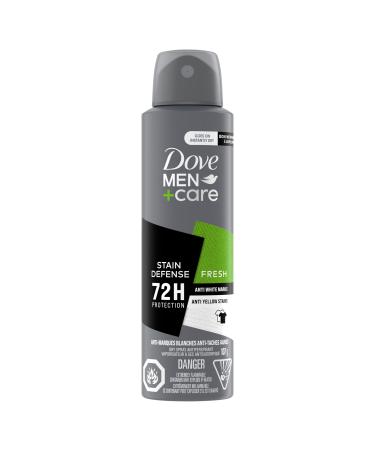 Dove Men+Care Dry Spray Antiperspirant deodorant for 72H sweat & odour protection Stain Defense Fresh anti-white marks and yellow stains 107 g