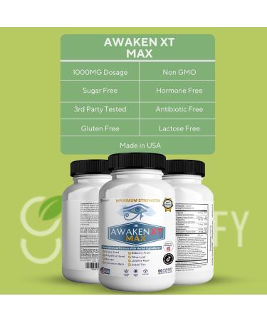 GREENVIFY Awaken XT Max Nootropic Supplement 60 Capsules with Vitamins & Herbal Blend 30 Day Supply (1) - Buy Online on GoSupps.com