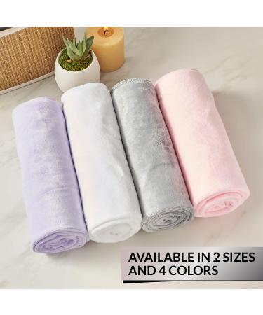 Luxe Beauty Essentials Microfiber Hair Towel - Absorbent Plush Towel for Women with Curly, Long, Thick Hair - 20x40 Grey - Buy Online on GoSupps.com