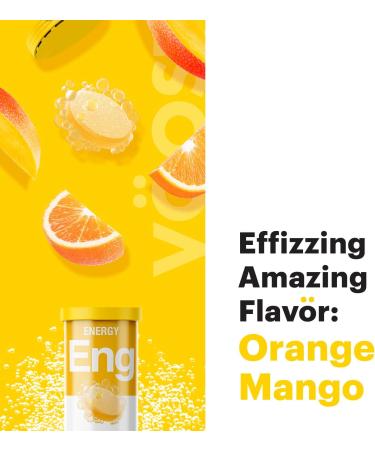 VOOST Caffeine Energy Drink Supplement - Orange Mango Flavor 40 Count | No Sugar, Low Calorie Effervescent Tablet with Vitamin B Complex - Buy Online on GoSupps.com