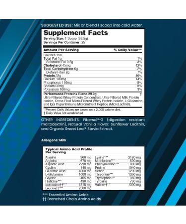 nbpure Performance Protein+: Natural & Clean Protein Powder - 23g Whey Isolate + Milk Protein - Vanilla Flavor No Artificial Ingredients - Ideal for International Shipping - Buy Online on GoSupps.com