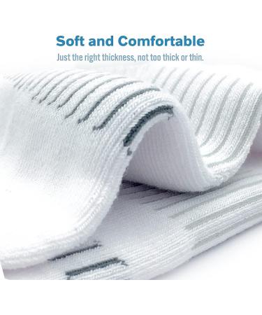 BERING Women's Performance Athletic Ankle Running Socks (6 Pack) - White (Size 7-9) - Buy Online on GoSupps.com