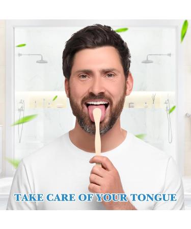 Scraper Bamboo Brush for Adults - Eco-Friendly Toothbrush Set (4pcs) for Deep Oral Cleaning - White - Buy Online on GoSupps.com