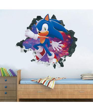 TGEJKIC Sonic The Hedgehog Cartoon 3D Broken Wall Stickers  - Buy Online on GoSupps.com