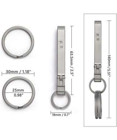 Bang Ti H6 Titanium Quick Release Keychain Clip Multi-Tool with Keyrings Kit - Buy Online on GoSupps.com