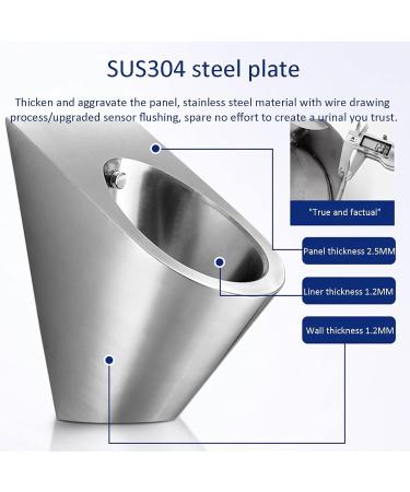 Inodoros modernos para ba os de Acero inoxidable para el hogar montados en la pared con sistema autom tico de inducci n/sin inducci n peque os sanitarios p blicos comerciales con drenaje Single urinal - Buy Online on GoSupps.com