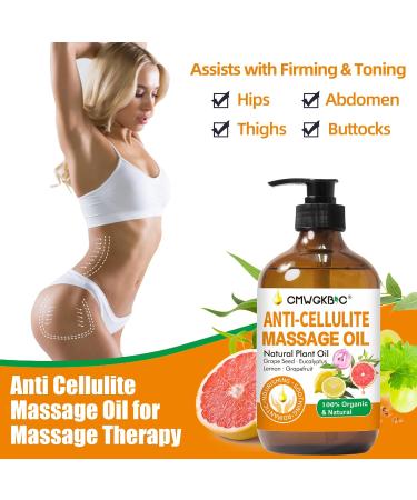 Anti Cellulite Massage Oil - Skin Tightening & Firming Treatment for Thighs & Butt | Moisturizing Body Oil for Cellulite Removal - Buy Online on GoSupps.com