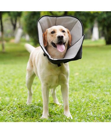 Roll Ruff Dog Leak Protection Collar - Adjustable Soft Tape Breathable & Eco-Friendly Black XL - Buy Online on GoSupps.com