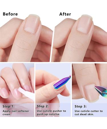 Stainless Steel Cuticle Trimmer Set | Professional Manicure Pedicure Tools with Cuticle Pusher, Scissors, and Remover | Durable Nail Clipper for Fingernails and Toenails - Colored - Buy Online on GoSupps.com