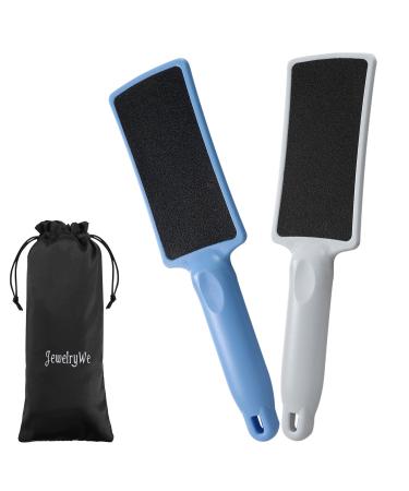JewelryWe 2 Pieces Foot File Foot File Callus Rasp Callus File Pedicure Rasp Double-Sided Callus Remover Blue White Black - Buy Online on GoSupps.com