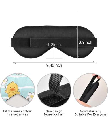 HasKriky Light Blocking Eye Mask for Men and Women - Adjustable Breathable Design for Travel, Yoga, Meditation, and Deep Sleep - Cute Daisies Print - Buy Online on GoSupps.com