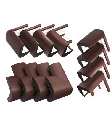 Soft Corner Guards (12-Pack) by Skyla Homes - Squishy Protectors from Sharp Furniture Edges - Multipurpose High Resistant 3M Adhesive - Baby Proofing Protector Guard for Table Edge Child Safety 12 Count (Pack of 1) Brown - Buy Online on GoSupps.com