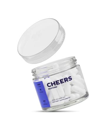 Cheers Restore | Supplement with DHM + L-Cysteine | Feel Better After Drinking & Support your Liver | 6 Doses | Dihydromyricetin  Cysteine  Milk Thistle  Prickly Pear  B-Vitamins  Ginger - Buy Online on GoSupps.com