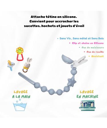 TREFYS Yellow Silicone Pacifier Chain for Baby Boys & Girls | BPA-Free Ergonomic & Practical Star Design - Buy Online on GoSupps.com