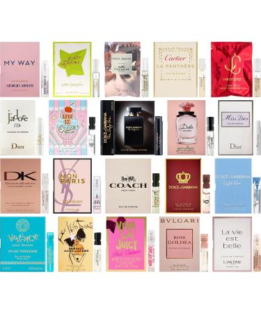 Perfume High End Designer Fragrance Sampler Set for Women - (Pack of 6 Assorted Sample Vials)