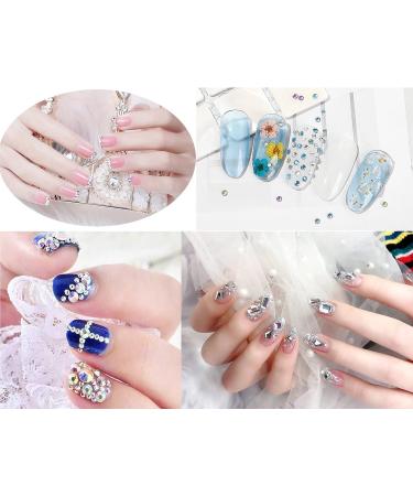 8000pcs 6-Sizes Clear Crystal Nail Art Rhinestones Set with Tools - Perfect for DIY Nail and Face Art Projects - Buy Online on GoSupps.com