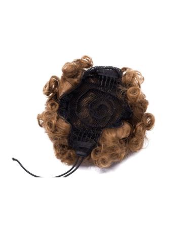 Shop Short Curly Afro Hair Extensions - High Puff Updo Synthetic Coffee Brown 6in | Natural Hair Afro-Dutt - Buy Online on GoSupps.com