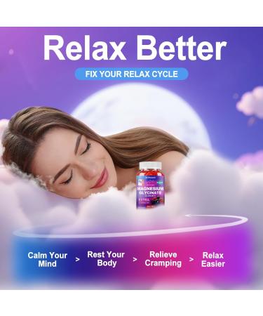 Magnesium Glycinate Gummies 400mg Sugar Free M gn sium Gummi s for Adults with Magnesium Malate Zinc and Vitamin B6 for Sleep Body Support and Relaxation Non GMO 60 Count-Multi-Flavor Magnesium Gummies Mixed Berry 60  - Buy Online on GoSupps.com