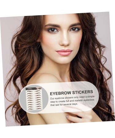 MAGICLULU 9 Sheets Waterproof Eyebrow Stickers Imitation Eyebrow False Eyebrows Cosmetics Transfer Stickers 3d 21x14.7cm Brown - Buy Online on GoSupps.com